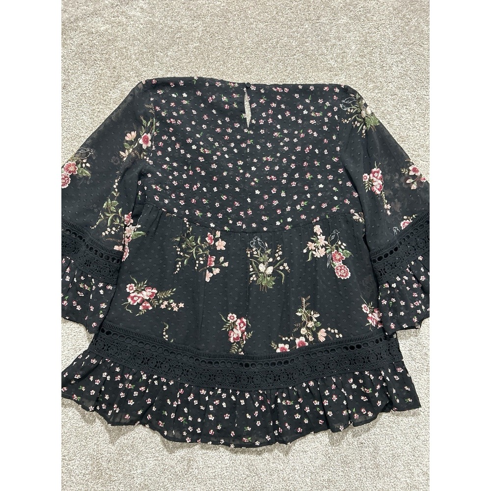 Anthropologie Maeve Women's‎ M Steffy Bell-Sleeve Blouse Boho - Picture 9 of 10